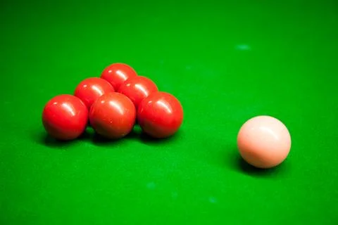 Snooker balls on a table. Stock Photos