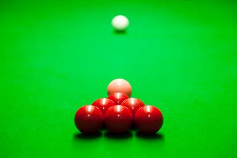 Snooker balls on a table. Stock Photos