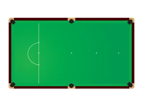 Snooker billiard table with lines and balls. Sports design element. Stock Illustration