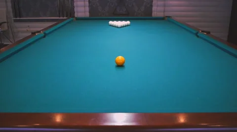 Snooker Billiards Pool Table Tilt Stock Footage 50494829