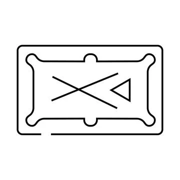 Snooker game line icon vector illustration Stock Illustration
