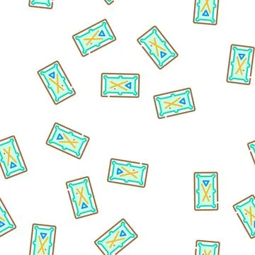 Snooker game vector seamless pattern Stock Illustration