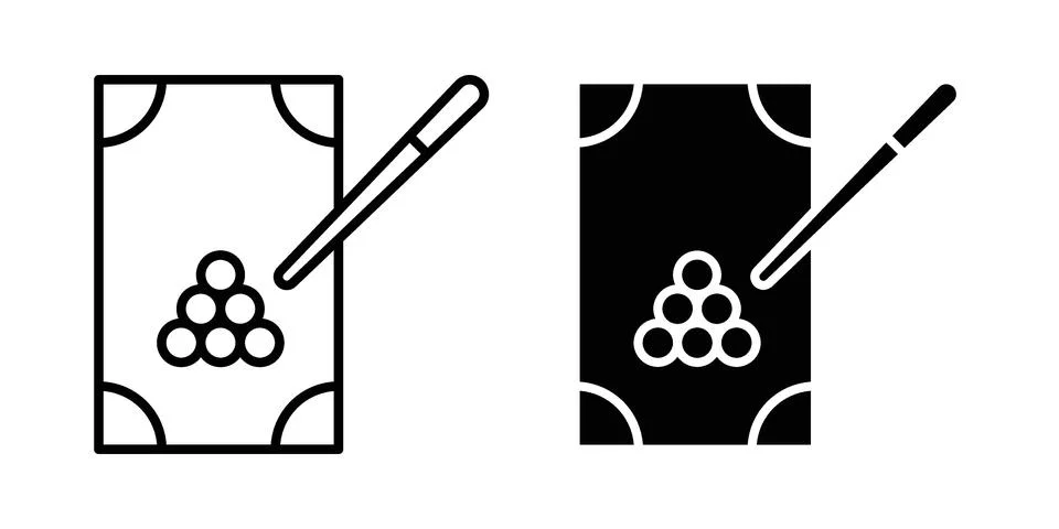 Snooker icon design. Simple Vector illustrations.. Illustrazione stock