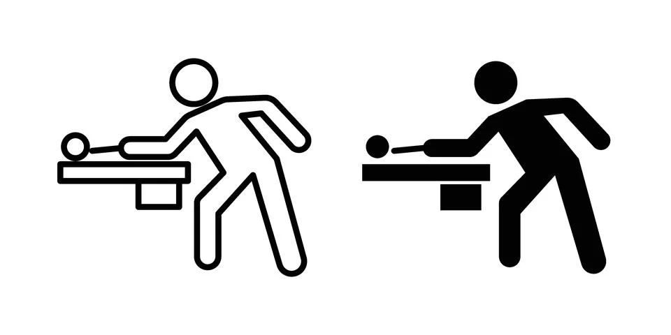 Snooker icon set, collection of vector icons Illustrazione stock