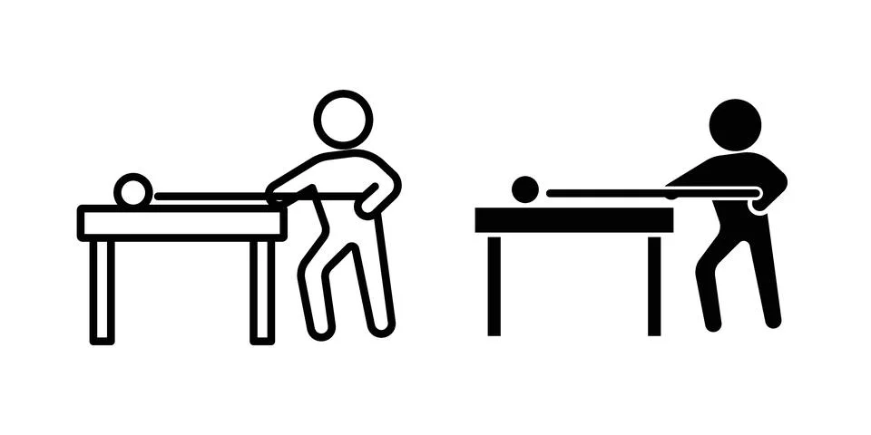 Snooker icon set. Vector EPS 10 Illustrazione stock