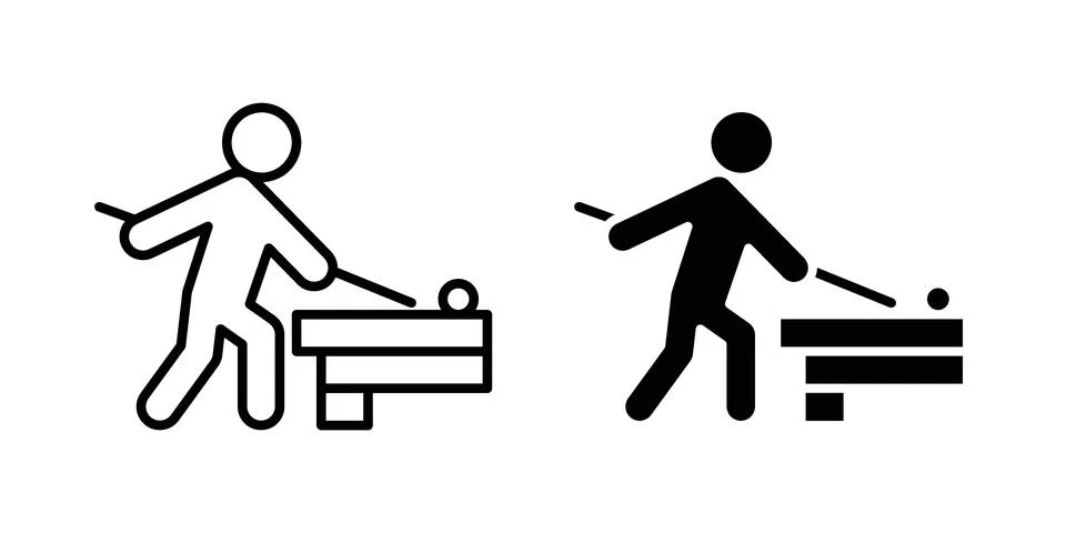 Snooker icon vector design. EPS10 Illustrazione stock