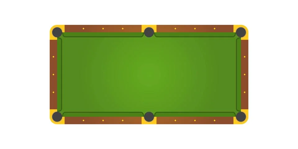Snooker or billiard table, flat design vector Stock Illustration