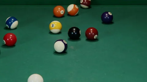 Snooker Player Perform How To Breaking Off Stock Footage 147873372