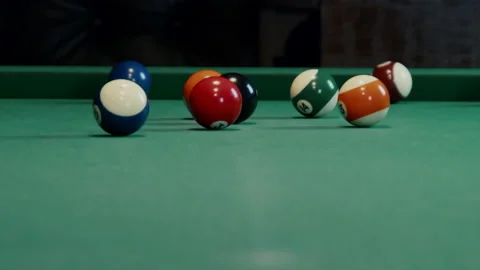 Snooker Player Perform How To Breaking Off Stock Footage 147873431