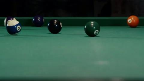 Snooker Player Perform How To Breaking Off Stock Footage 147874136