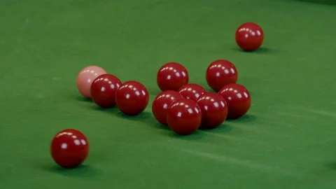 Snooker Player Perform How To Breaking Off Stock Footage 147875018