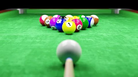 Snooker pool table and billiards ball with number 1 to 15 . Velvet texture on イラスト素材