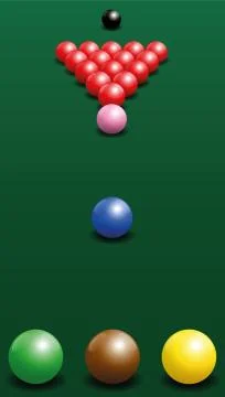 Snooker Starting Position Break Shot Stock Illustration
