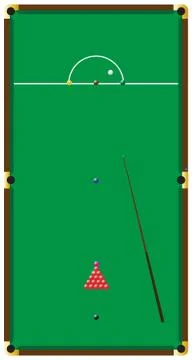 Snooker Table Stock Illustration