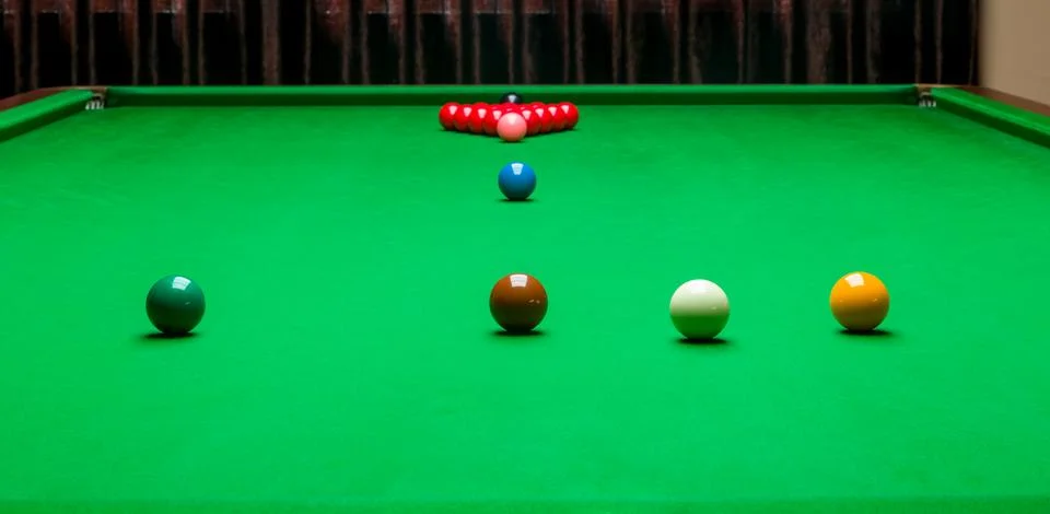Snooker table opening frame Stock Photos