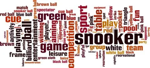 Snooker word cloud Stock Illustration