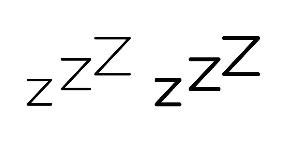 Snooze icon silhouette vector set. thin line pack イラスト素材