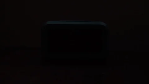 Snoozing an alarm by hitting it Stock Footage 109093569