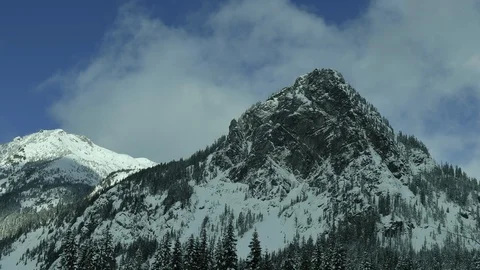 Snoqualmie Pass time lapse, Winter Video stock 86451700