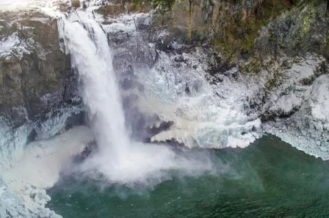 Snoqualmie waterfall. Stockfoto's
