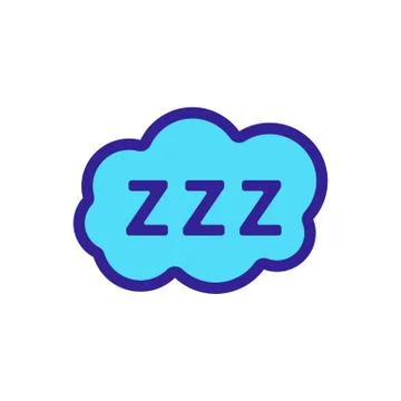 Snoring icon vector. Isolated contour symbol illustration Stock Illustration