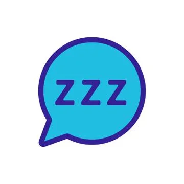 Snoring icon vector. Isolated contour symbol illustration Иллюстрация