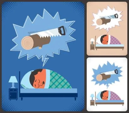 Snoring Stock Illustration