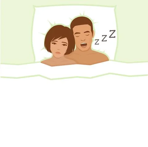 Snoring man Stock Illustration