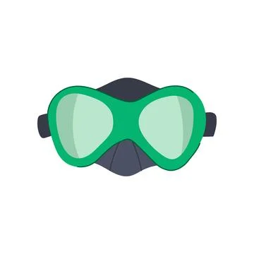 Snorkel diving mask cartoon vector illustration Illustrazione stock