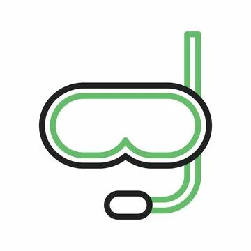 Snorkel icon vector image. Stock Illustration