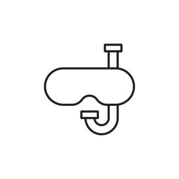 Snorkel icon vector on white background Stock Illustration