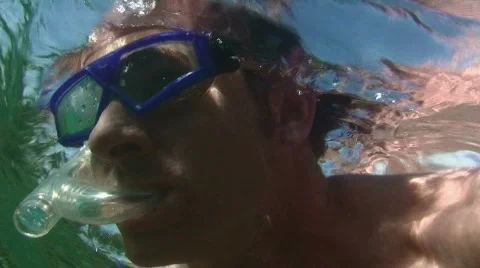 Snorkel man Stock Footage 313739