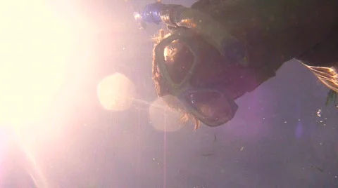 Snorkel Man Stock Footage 725533