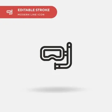 Snorkel Simple vector icon. Illustration symbol design template for web mobil Stock Illustration