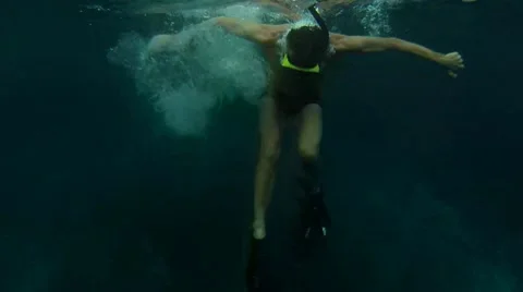 Snorkeling 1 Stock Footage