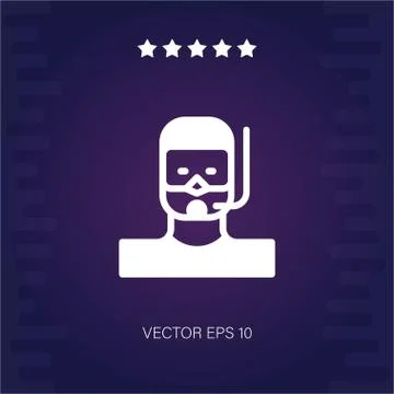 Snorkeling man vector icon Stock Illustration