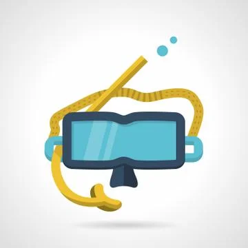Snorkeling mask flat vector icon Stock Illustration