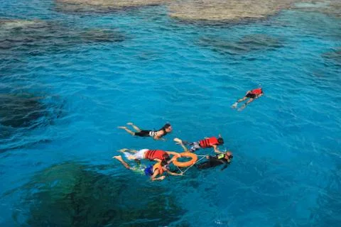 Snorkeling Stockfoto's