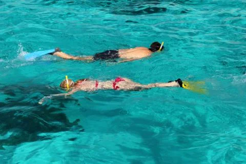 Snorkeling 스톡 사진