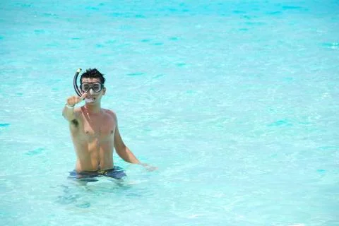 Snorkeling time Stock Photos