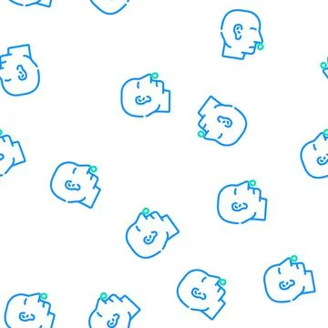 Snot nose vector seamless pattern flat Illustrazione stock