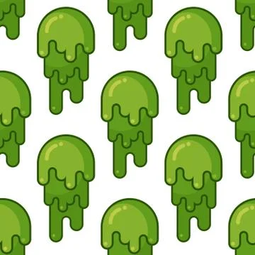 Snot seamless pattern. Snivel ornament. Booger background. Green slime wad .. Illustrazione stock