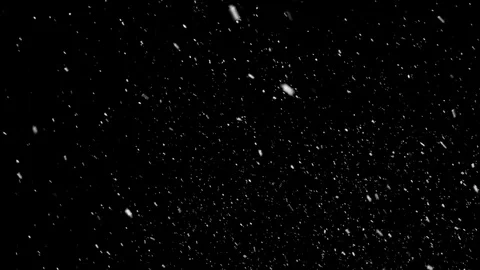 Snow 4K Heavy with wind - Transparent 30fps Stock Footage 72577157