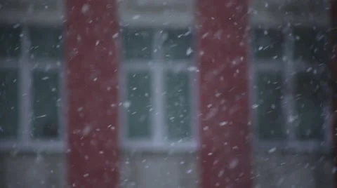 The snow against the window Stock Footage 52982298