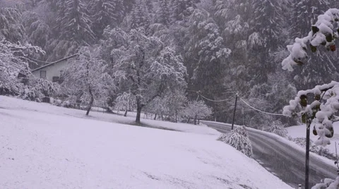 Snow in the Alps Stock Footage 41253137