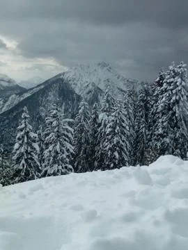 Snow in the Alps Stock Photos
