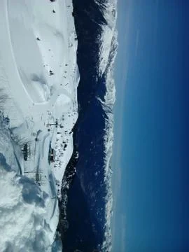 Snow on the Alps Foto stock