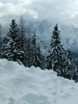 Snow on the Alps Stock Photos