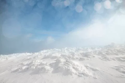 Snow and bokeh holiday background - Maeey Christmas Stock Photos