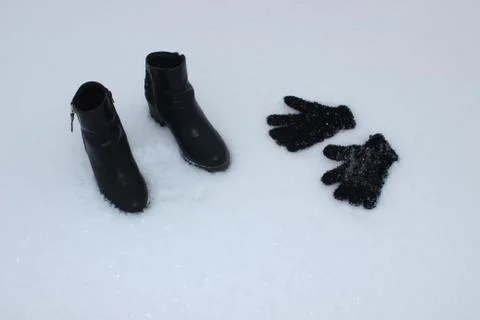 Snow and the clothes Foto stock